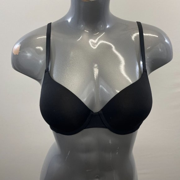 Amazon Essentials Women's T Shirt Bra Size US 36A Black Underwire Nylon Blend NE - Picture 1 of 4